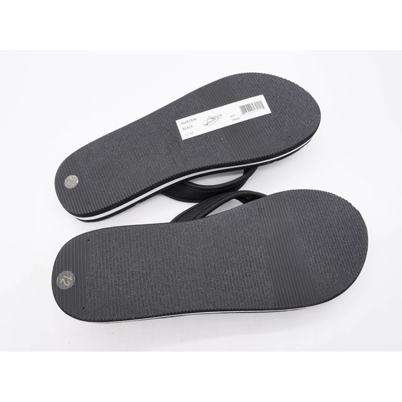 True Religion Sandals Mens 12 Austeen Black & White Thongs Flip Flops Slip On - Picture 9 of 9